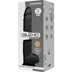 Silexd - Modelo 1 Pênis Realístico Premium Silexpan Silicone Preto 38 cm