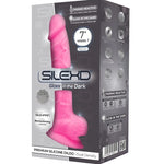 Silexd Modelo 1 Pênis Realista Premium Silicone Silexpan Rosa Fluorescente 17.5 Cm
