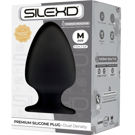 Silexd - Modelo 1 Plug Anal Premium Silexpan Silicone Premium Termoreativo Tamanho M