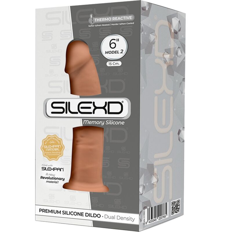 Silexd - Modelo 2 Pênis Realístico Premium Silexpan Silicone Caramelo 15.4 cm