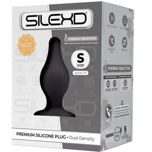 Silexd - Modelo 2 Plug Anal Premium Silexpan Silicone Premium Termoreativo Tamanho S