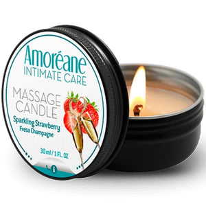 Amoreane - Vela de Massagem Morango Champagne 30 ml