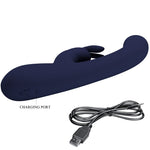 Pretty Love Vibrador de Coelho Lamar e Ponto G Azul