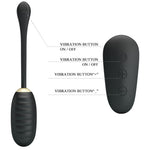 Pretty Love Doreen Lujo Recargable Vibrador Huevo Negro Control Remoto
