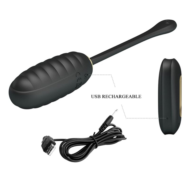 Pretty Love Doreen Lujo Recargable Vibrador Huevo Negro Control Remoto
