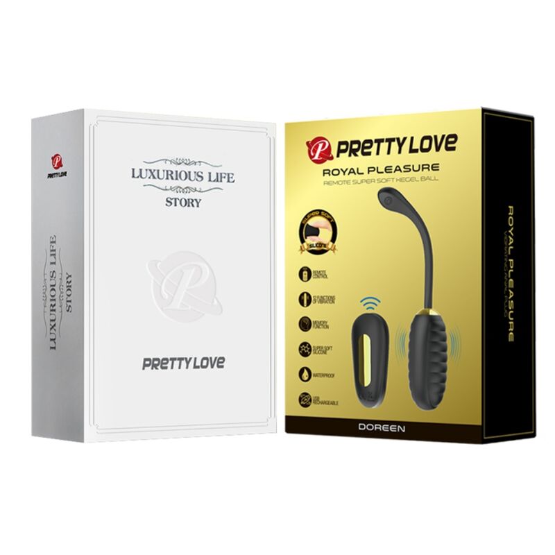 Pretty Love Doreen Lujo Recargable Vibrador Huevo Negro Control Remoto
