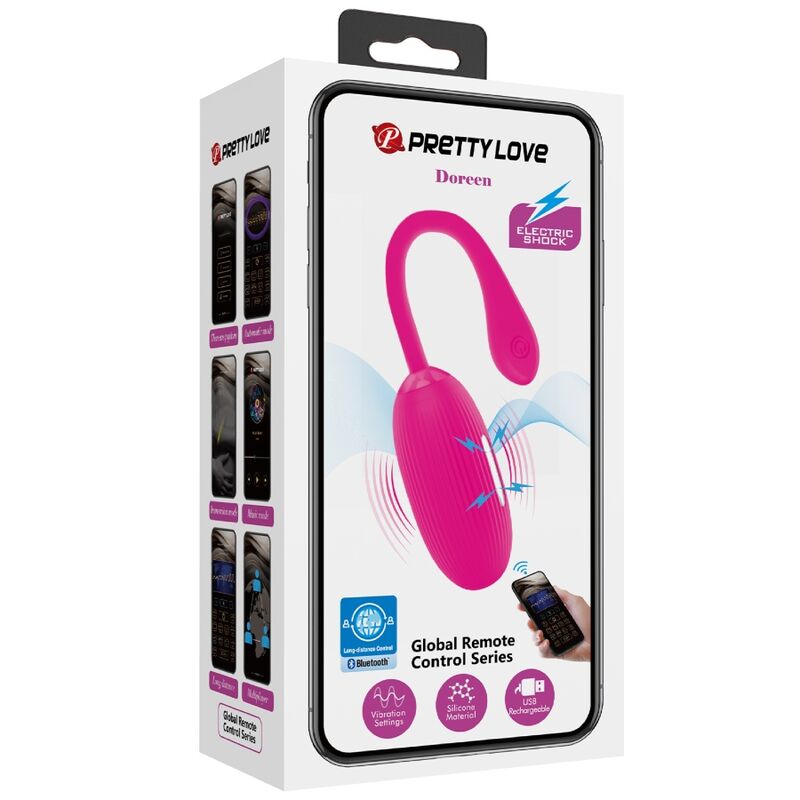 Pretty Love Doreen Ovo Vibrante Recarregável Magenta Controle Remoto