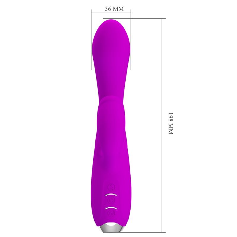 Vibrador Recargable Pretty Love Conejo Gloria - Morado Impermeable
