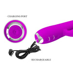 Vibrador Recargable Pretty Love Conejo Gloria - Morado Impermeable