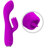 Vibrador Recargable Pretty Love Conejo Gloria - Morado Impermeable