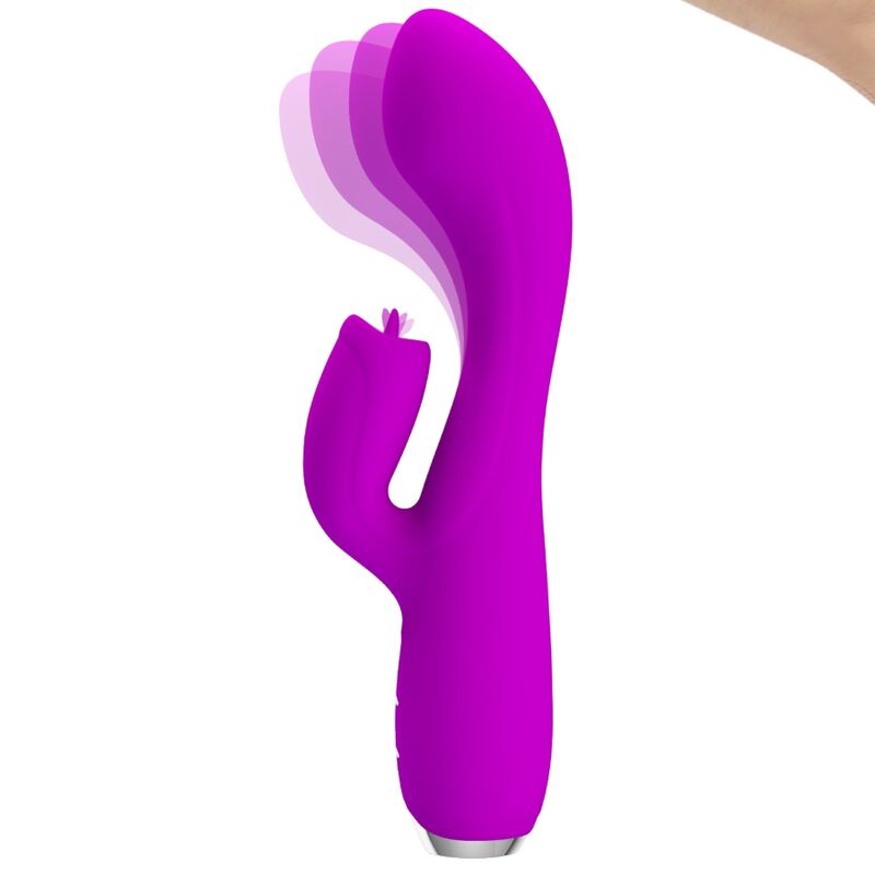 Vibrador Recargable Pretty Love Conejo Gloria - Morado Impermeable