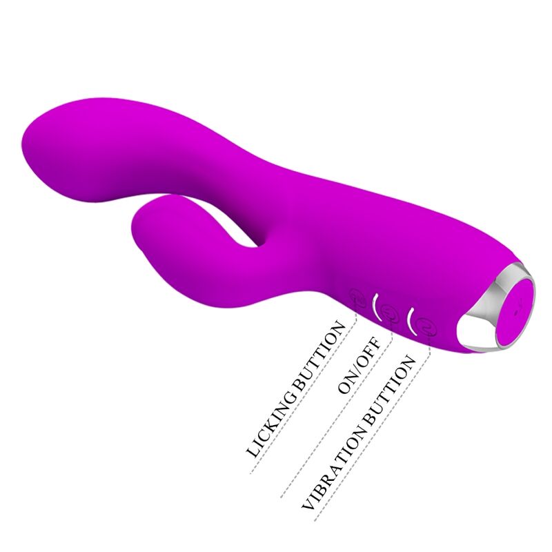 Vibrador Recargable Pretty Love Conejo Gloria - Morado Impermeable