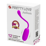 Pretty Love Huevo Vibrante Recargable Impermeable Julius Morado