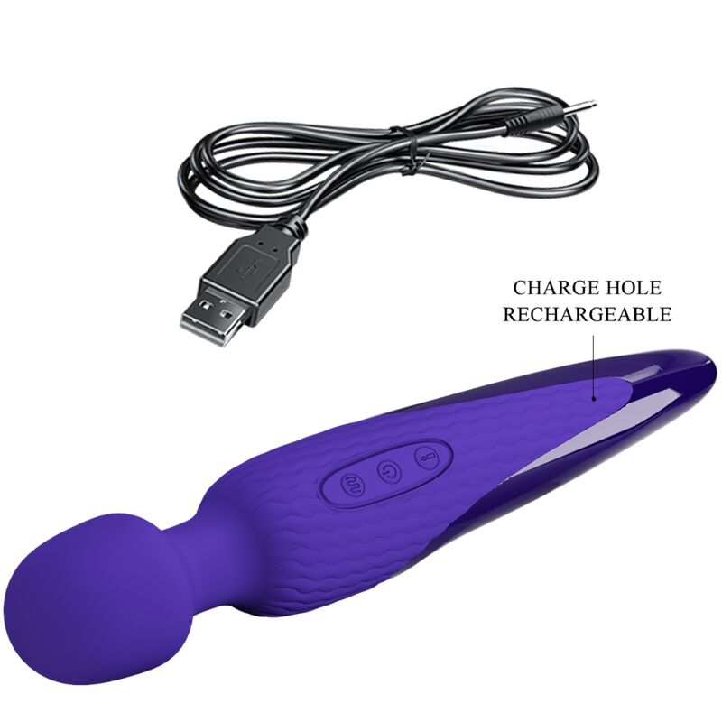 Pretty Love Antony Youth Wand Vibrador Violeta Efeito de Calor