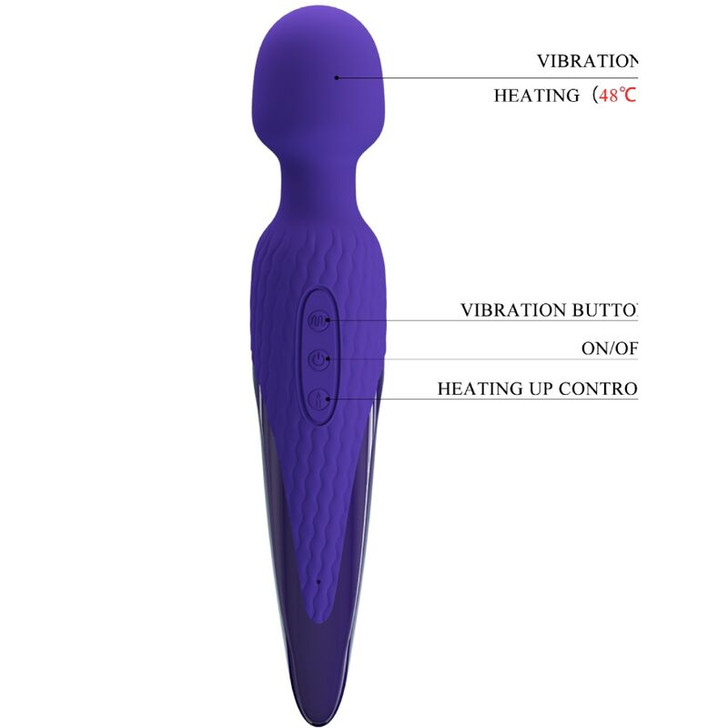 Pretty Love Antony Youth Wand Vibrador Violeta Efeito de Calor