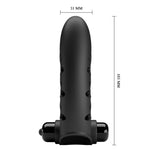 Pretty Love Funda de Dedo Vibrador de Conejo Negro Vance