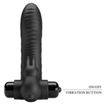 Pretty Love Funda de Dedo Vibrador de Conejo Negro Vance