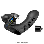 Pretty Love Funda de Dedo Vibrador de Conejo Negro Vance