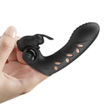 Pretty Love Funda de Dedo Vibrador de Conejo Negro Vance