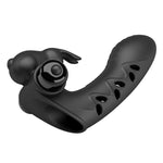 Pretty Love Funda de Dedo Vibrador de Conejo Negro Vance