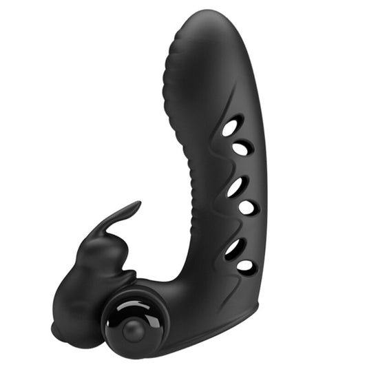 Pretty Love Capa de Dedo Vibrador de Coelho Preto Vance