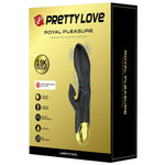 Vibrador de Lujo Recargable Negro Bañado en Oro Pretty Love