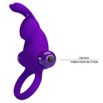 Pretty Love - Anillo Vibrador Y Conejo Para Pene Morado