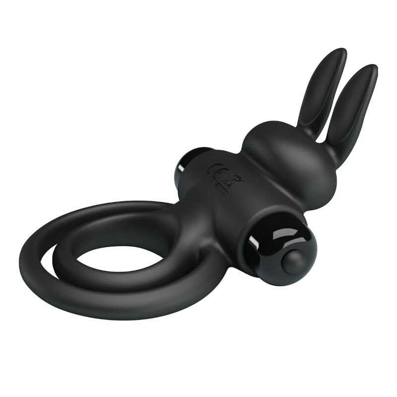 Pretty Love - Vibrador III Anel de Coelho para Pênis Preto