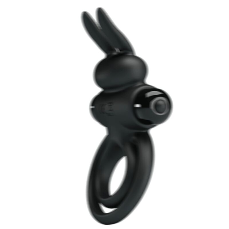 Pretty Love - Vibrador III Anel de Coelho para Pênis Preto