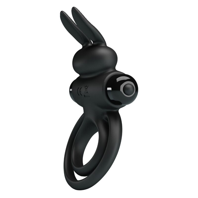 Pretty Love - Vibrador III Anel de Coelho para Pênis Preto