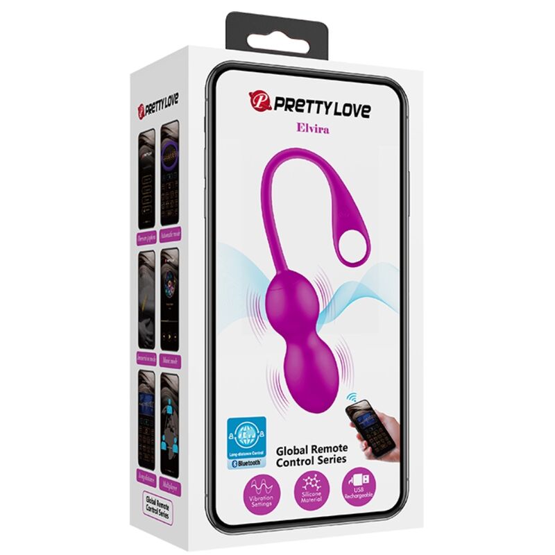 Pretty Love Bolas Vibradoras Recarregveis Elvira Roxo