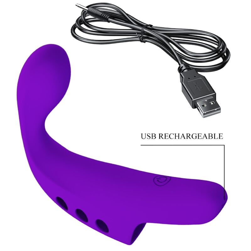 Pretty Love Vibrador de Dedo Recarregvel Gorgon Roxo