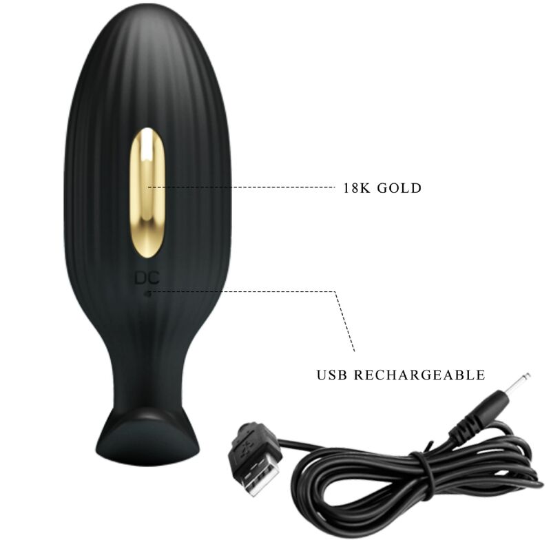 Pretty Love Plug Anal Controlado Por Aplicación Jefferson Negro