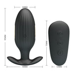 Pretty Love Vibrador Recarregvel Anal Kelly Plug Preto