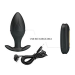 Pretty Love Vibrador Recarregvel Regina Anal Plug Preto