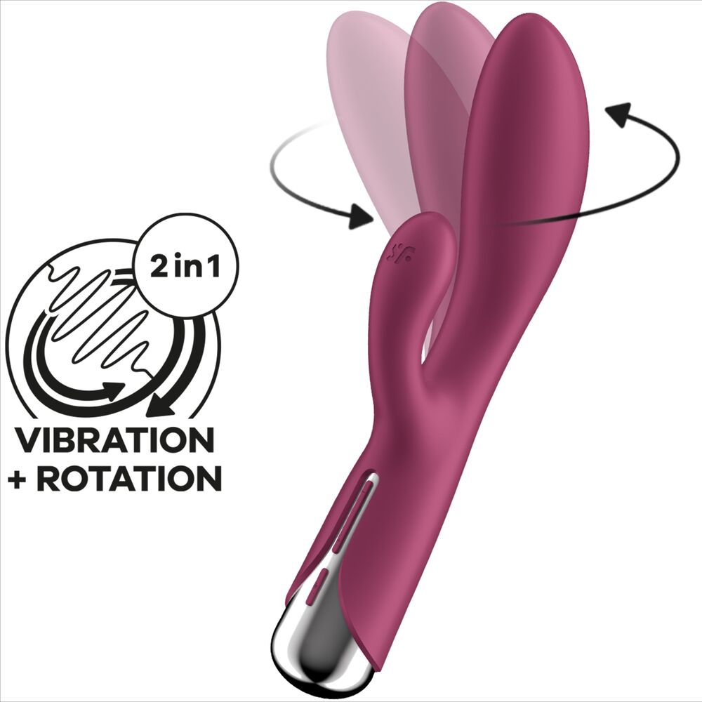 Satisfyer Coelho Giratório 1 Clitóris e Estimulao de Ponto G Vermelho