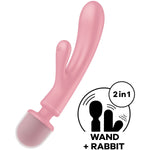 Satisfyer Triple Lover Rabbit Vibrador Masajeador Rosa