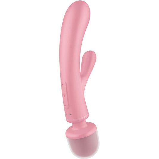 Satisfyer Triple Lover Rabbit Vibrador Masajeador Rosa