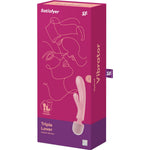 Satisfyer Triple Lover Rabbit Vibrador Masajeador Rosa