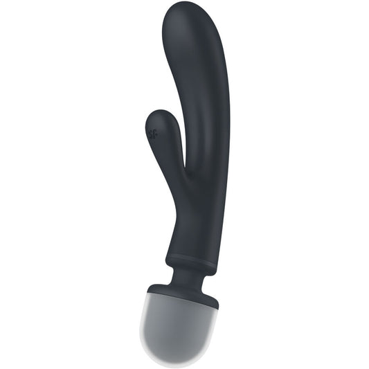 Satisfyer Triple Lover Rabbit Vibrador Masajeador Gris