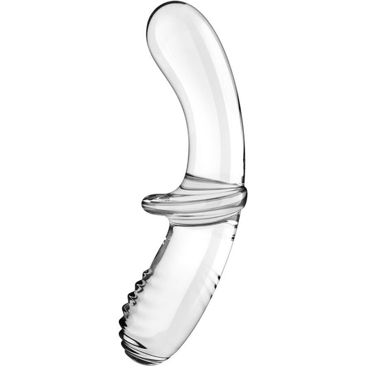 Satisfyer Dildo de Cristal Doble Transparente