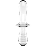 Satisfyer Dildo de Cristal Doble Transparente