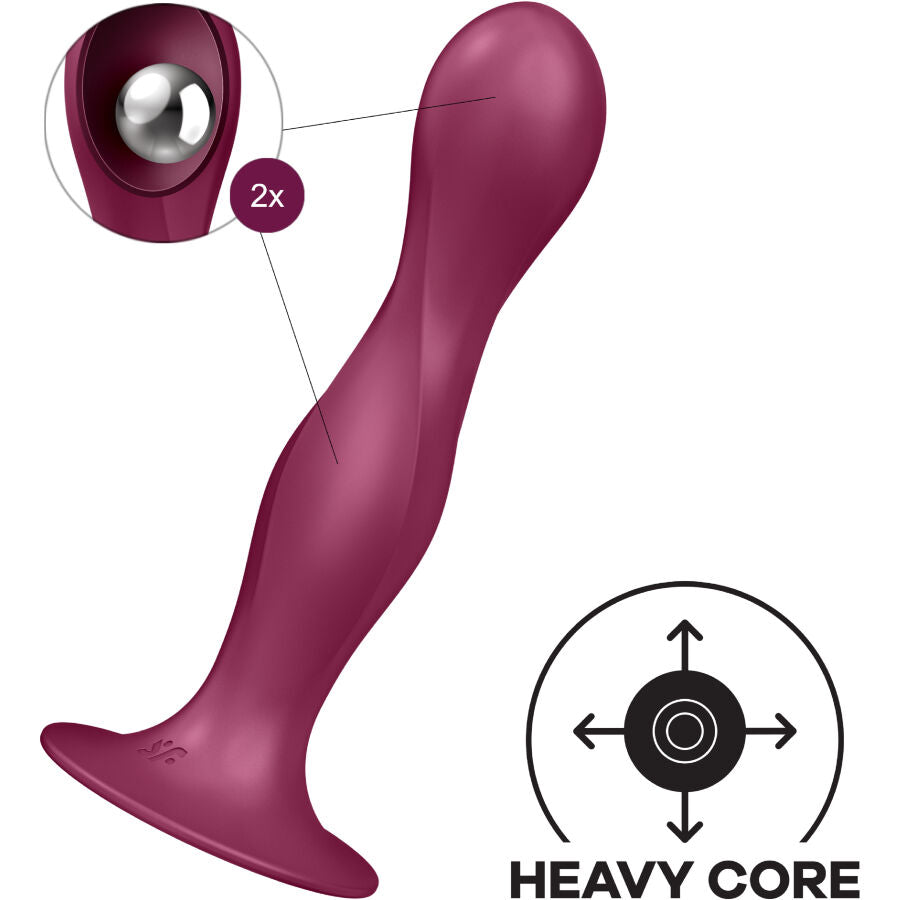 Satisfyer Dildo de Silicona Doble Bola-r Garnet