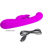 Pretty Love Vibrador de Coelho Lamar e Ponto G Violeta