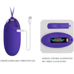 Pretty Love Berger Huevo Vibrador Juvenil con Control Remoto Violeta