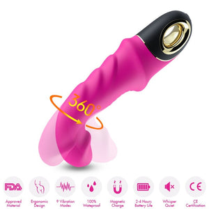 Armony - Joyblade Dildo Vibrador Rotador Fúcsia