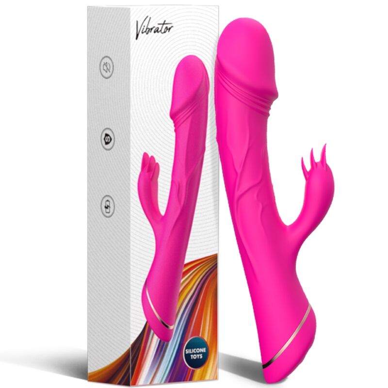 Armony - Dildo Vibrador Coelho Silicone Fúcsia