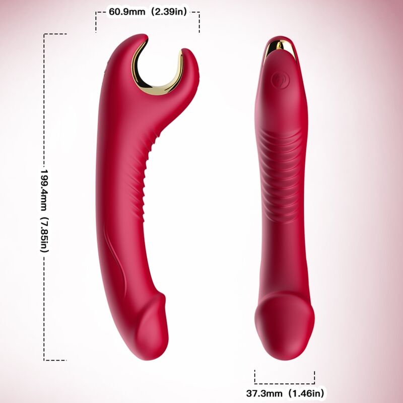 Armony - Prince Dildo Vibrador e Rotator Vermelho