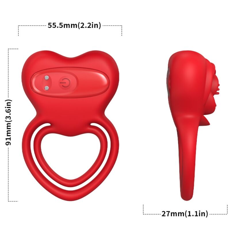 Armony - Anel Vibrador Coração Vermelho