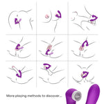 Armony - Secretkiss Licking Clitóris Vibratório e Vibrador Curvo Roxo